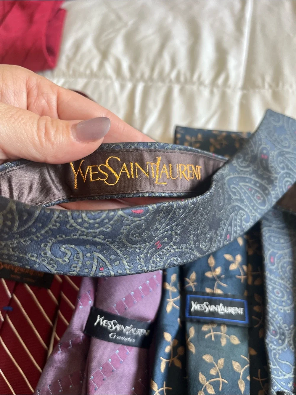 Yves Saint Laurent - collection of 5 Silk Ties